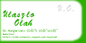 ulaszlo olah business card